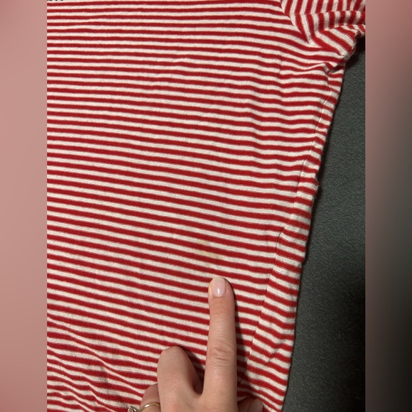 Saint Laurent Paris red and white striped t shirt - Picture 7 of 13